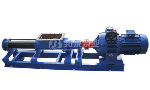 带料斗式进料+推进器驱动螺杆泵